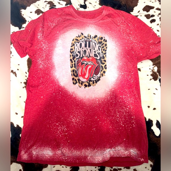 Tops - Rolling Stones bleached tshirt